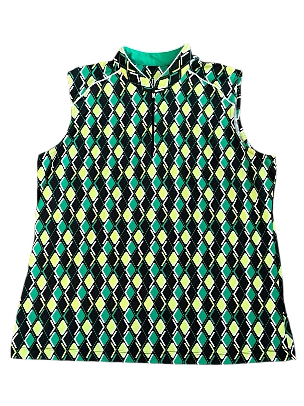 TAIL Diamond Geo Print Golf Top. EUC